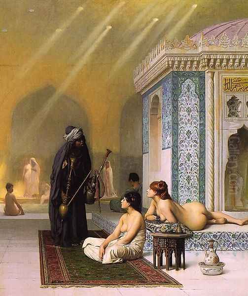 Harem Pool Oil Painting by Jean-Leon Gerome