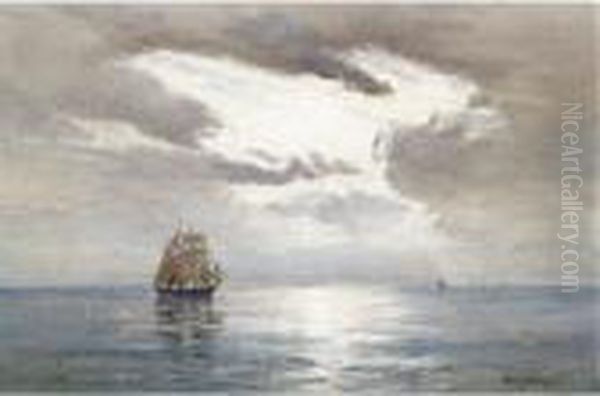 Sky Clearing At Sea Oil Painting by David West