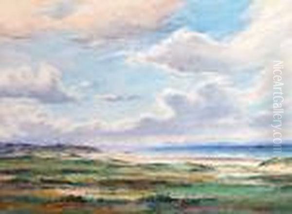 Links At Lossiemouth Oil Painting by David West