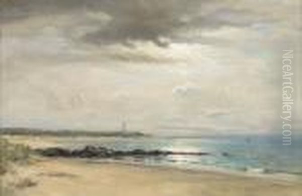 Covesea Lighthouse, Lossiemouth Oil Painting by David West