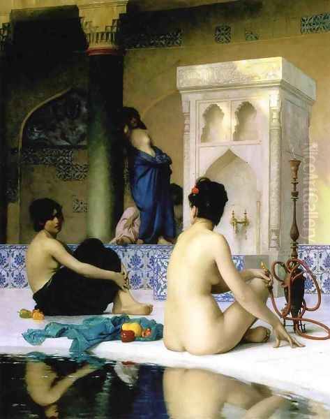 Bathing Scene Oil Painting by Jean-Leon Gerome