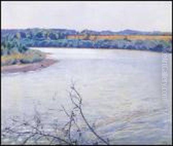 Junction Of The Red And Assiniboine Rivers In Winnipeg Oil Painting by Joseph Walter West