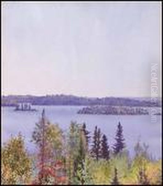 Lake Of The Woods Oil Painting by Joseph Walter West