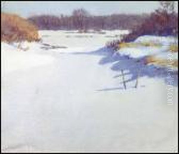 Winter, Manitoba Oil Painting by Joseph Walter West