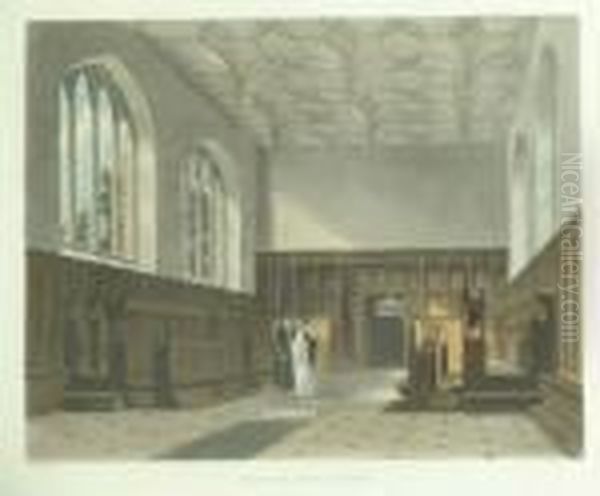 Chapel Of Benet College 1815 Oil Painting by William Westall