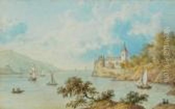 Dartmouth Castle Oil Painting by William Westall