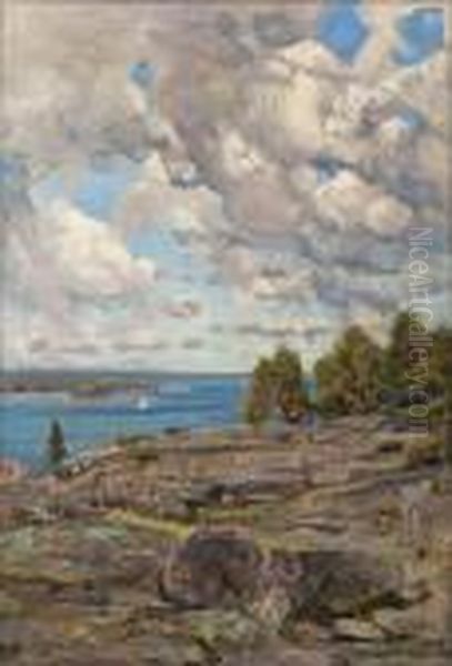 Saaristomaisema Ahvenanmaalta Oil Painting by Victor Westerholm