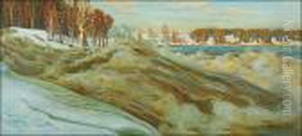 Wallinkoski Rapids Oil Painting by Victor Westerholm