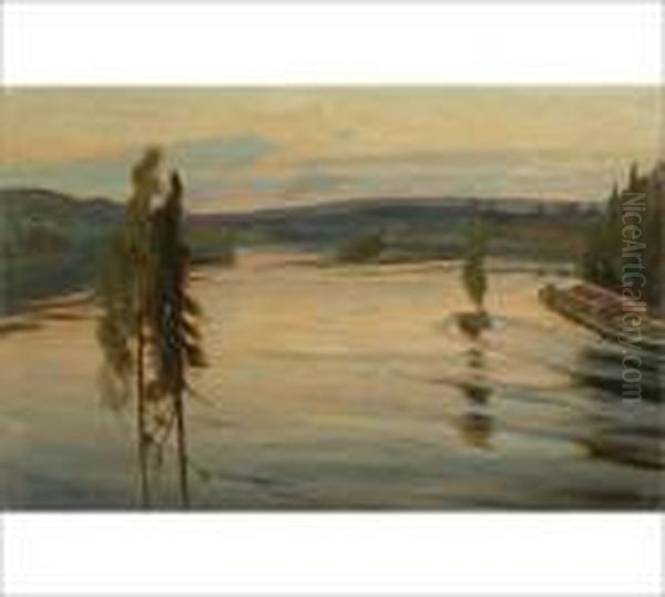 River Vuoksi Oil Painting by Victor Westerholm