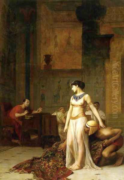 Caesar and Cleopatra Oil Painting by Jean-Leon Gerome