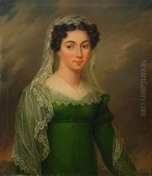 Portratt Forestallande Friherrinnan Margarete Nordenskiold Oil Painting by Fredrik Westin