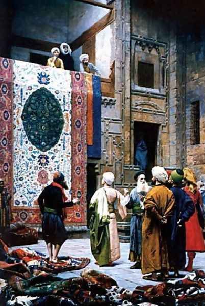 The Carpet Merchant Oil Painting by Jean-Leon Gerome