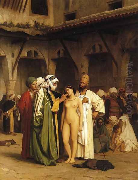 The Slave Market Oil Painting by Jean-Leon Gerome