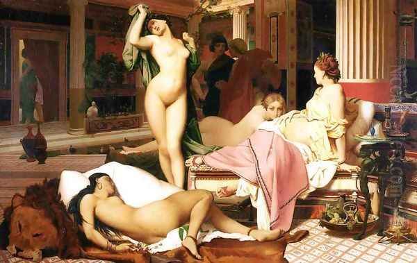 Grecian Interior, Le Gynecee Oil Painting by Jean-Leon Gerome