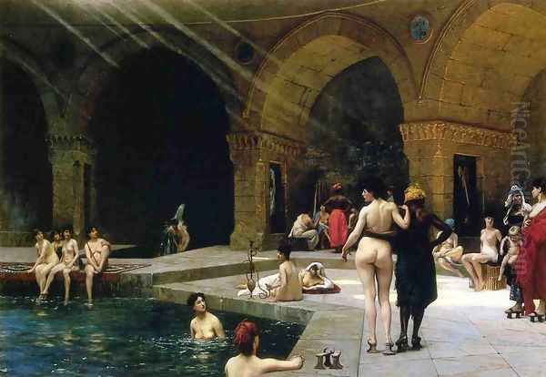 Grande Piscine de Brousse Oil Painting by Jean-Leon Gerome