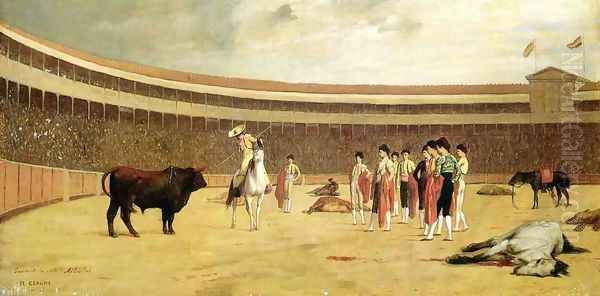 Bull and Picador Oil Painting by Jean-Leon Gerome