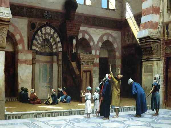 Prayer in the Mosque of Caid Bey, in Cairo Oil Painting by Jean-Leon Gerome