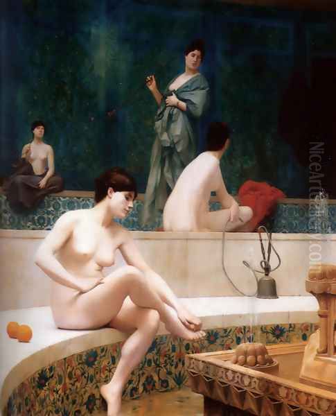 The Harem Bathing Oil Painting by Jean-Leon Gerome