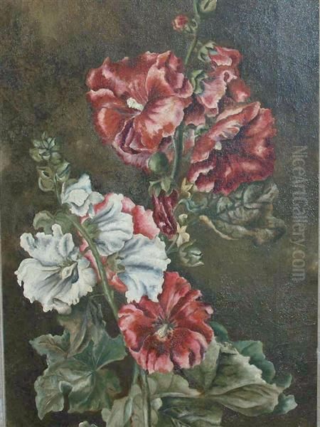 Hibiscus Oil Painting by Max Weyl