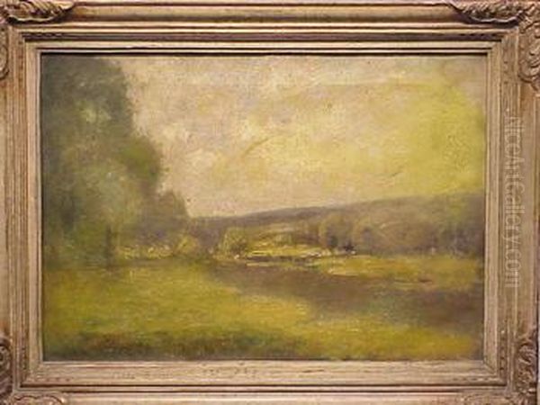 Spring Landscape Oil Painting by Max Weyl