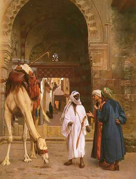 Arabs Arguing Oil Painting by Jean-Leon Gerome