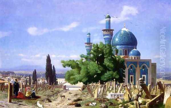 Cemetery Gone to Seed Oil Painting by Jean-Leon Gerome