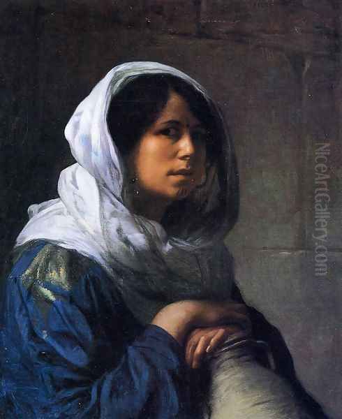 Egyptian Water Carrier Oil Painting by Jean-Leon Gerome