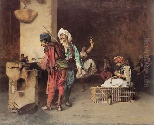 Cafe House, Cairo Oil Painting by Jean-Leon Gerome