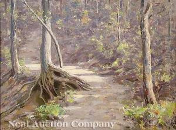 Woodstrail Oil Painting by Clifton A. Wheeler