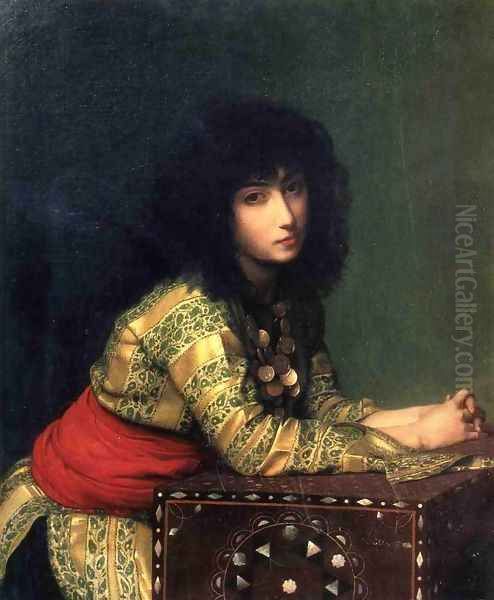 Egyptian Girl Oil Painting by Jean-Leon Gerome