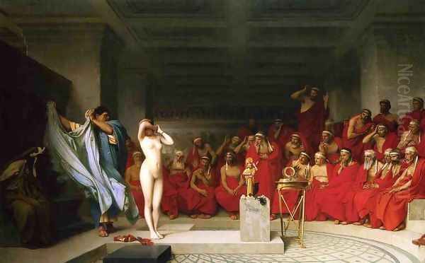 Phryné before the Areopagus Oil Painting by Jean-Leon Gerome