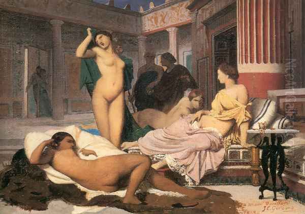 Greek Interior [sketch] Oil Painting by Jean-Leon Gerome