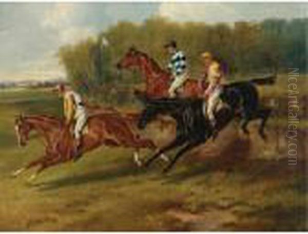 The Steeplechase Oil Painting by John Arnold Wheeler