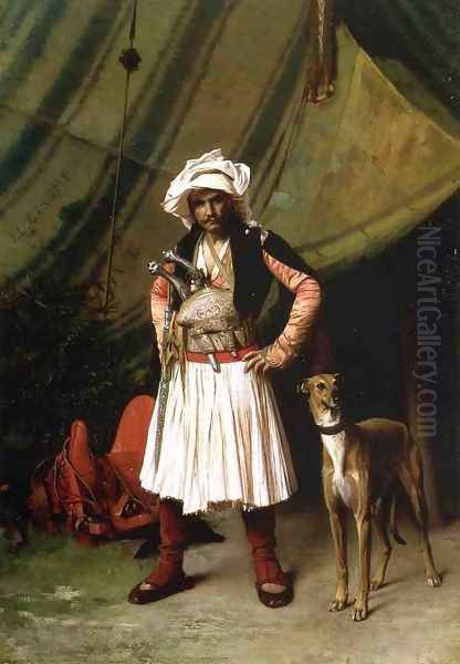 Bashi Bazouk And His Dog Oil Painting by Jean-Leon Gerome