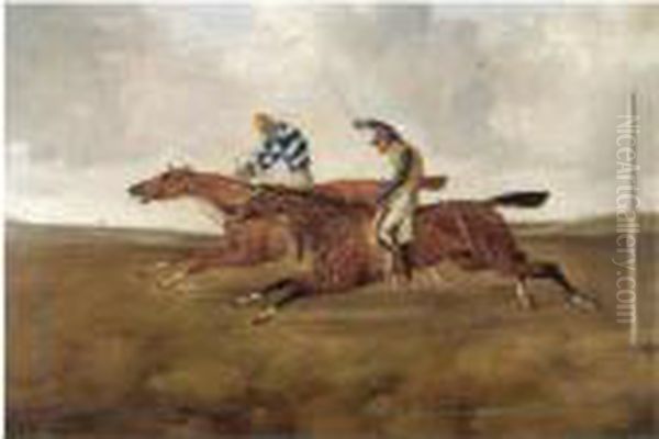 Neck And Neck Oil Painting by John Arnold Wheeler