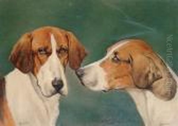 Boxer And Minto Oil Painting by John Arnold Wheeler