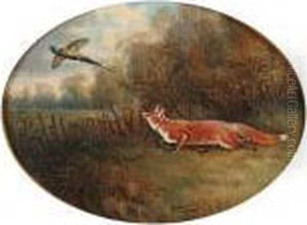 The Fox And The Pheasant Oil Painting by John Arnold Wheeler