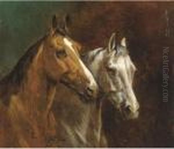 Stable Mates Oil Painting by John Arnold Wheeler