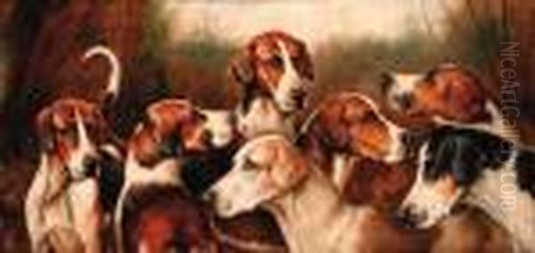 The Beaufort Hounds Oil Painting by John Arnold Wheeler