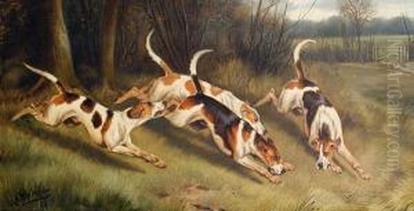 Hunting Scenes Oil Painting by John Arnold Wheeler