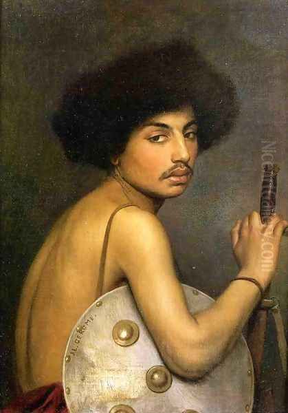 Bisharin Warrior Oil Painting by Jean-Leon Gerome