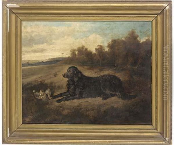 A Well Trained Retriever Oil Painting by John Arnold Wheeler