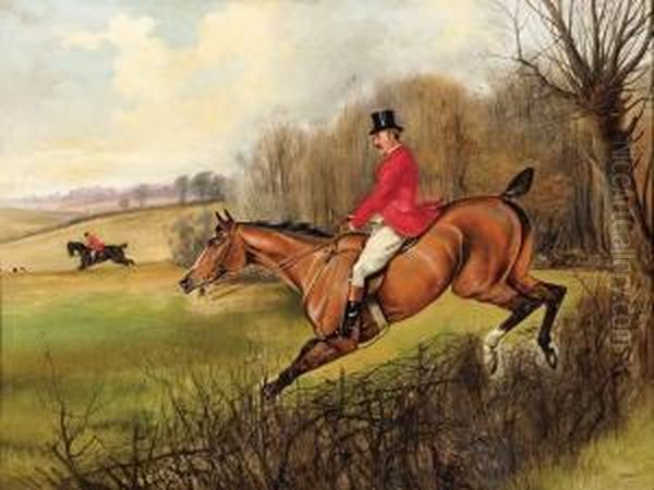 Fox Hunt Oil Painting by Of John Alfred Wheeler