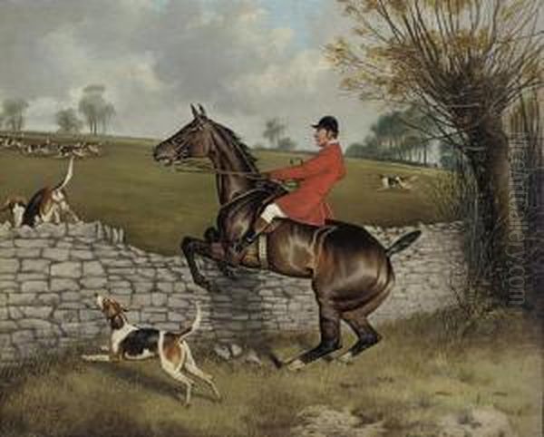 Taking A Wall Oil Painting by Of John Alfred Wheeler