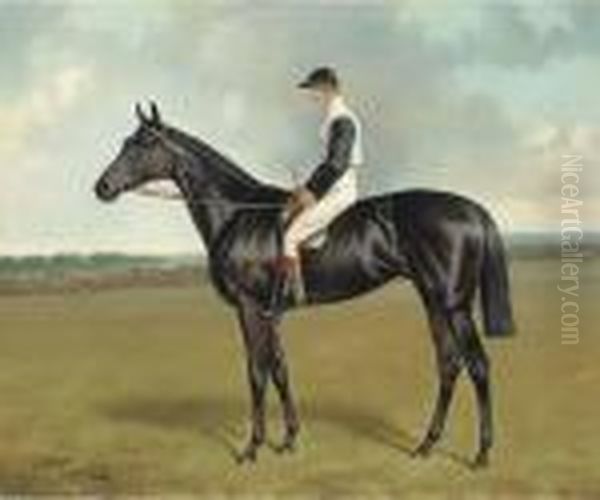 St. Simon, With Fred Archer Up On Newmarket Heath Oil Painting by Of John Alfred Wheeler