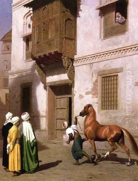 Horse Merchant in Cairo Oil Painting by Jean-Leon Gerome