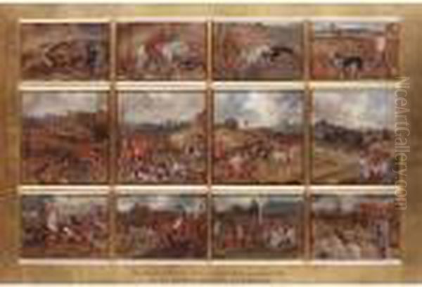 A Set Of Twelve Sporting Scenes Oil Painting by Of John Alfred Wheeler