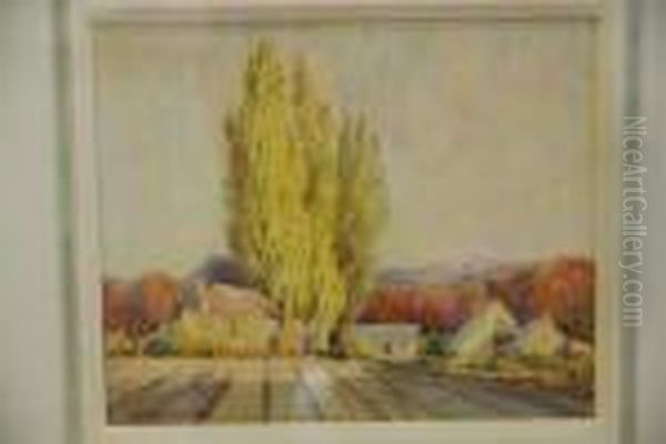 Picadilly Valley South Australia Watercoloursigned George Whinnen Oil Painting by George Whinnen