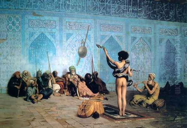 The Serpent Charmer Oil Painting by Jean-Leon Gerome