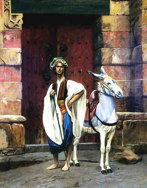 Sais And His Donkey Oil Painting by Jean-Leon Gerome